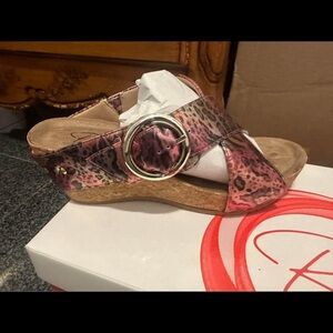 Ros Hommerson Pink and Brown Wedges